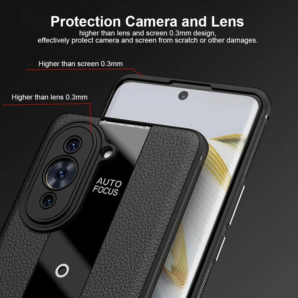 Nova 10 Luxury Litchi Veins Silicone Phone Case For Huawei Nova 10 Pro Ultra-thin Painting TPU Cover Coque For Nova 10Pro