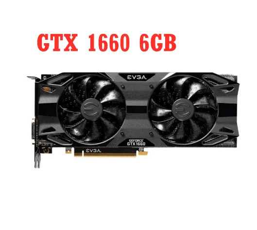 

Игровая видеокарта EVGA GTX 1660 6 ГБ, видеокарта NVIDIA GeForce GTX 1660 6 ГБ, графические карты GPU для настольного компьютера, игровая GTX1660 6G