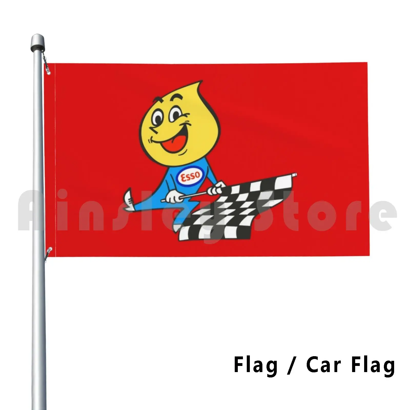 Esso 10 Outdoor Decor Flag Car Flag Esso Vintage Motor Oil Gas Petroleana Racing Automotive Cars Transport