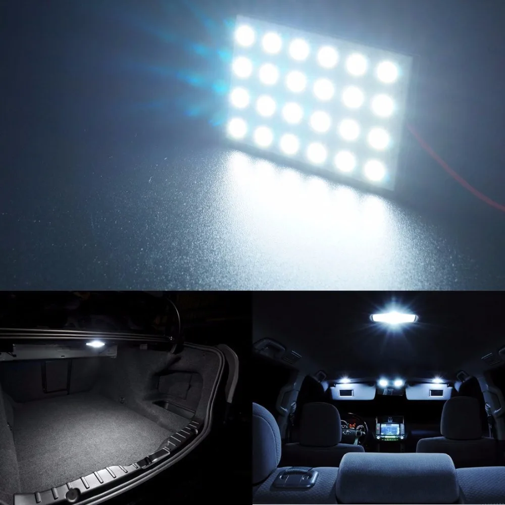 

5PCS Super brightness Car LED reading light 5050 24SMD Interior light highlight roof carriage light White