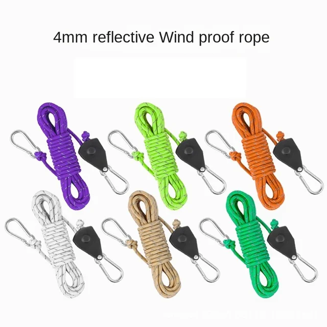 2Db/Szett Cla -Val, Állítható, Megerősített Fogasok Lógó Racsnis Szíjtárcsa Grow Duty Rope Szíjtárgy Rendszeres Klip Növény Termesztése Kötelek - Image 3