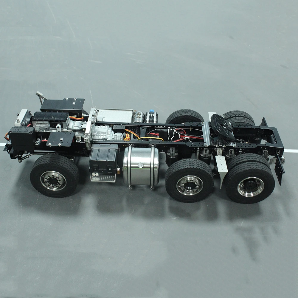 RC 1/14 Tamiya 770S Head Shell Full Metal 6X4 Metal Chassis Upgrade with Middle Axle Lifting Wheel and Axle Reduction 3