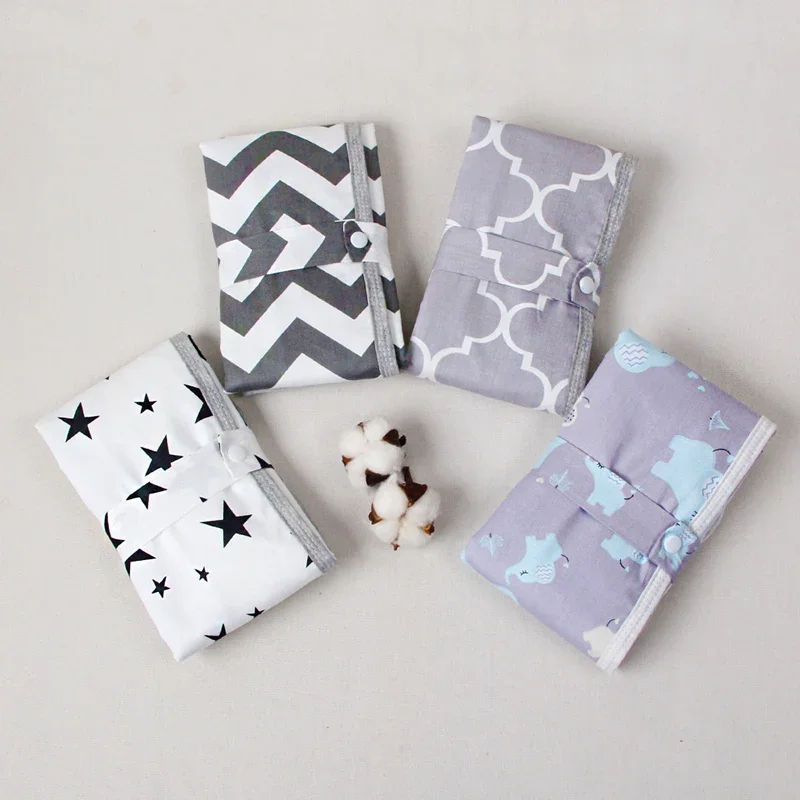 Newborn Baby Portable Waterproof 60X37cm Changing Mat Infant Foldable Travel Changing Diaper Nappy Liners Pad