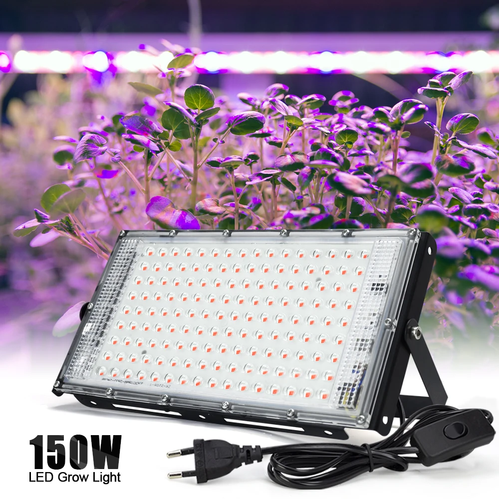 Led Coltiva La Luce Phytolamp Per Piante Semi Lampada 150W 220V 240V Spettro Completo Phytotape Phyto Purple Lamp Flower Hydroponic