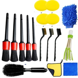Premium 17-Piece Car Detailing Brush and Cleaning Kit (17pcs)