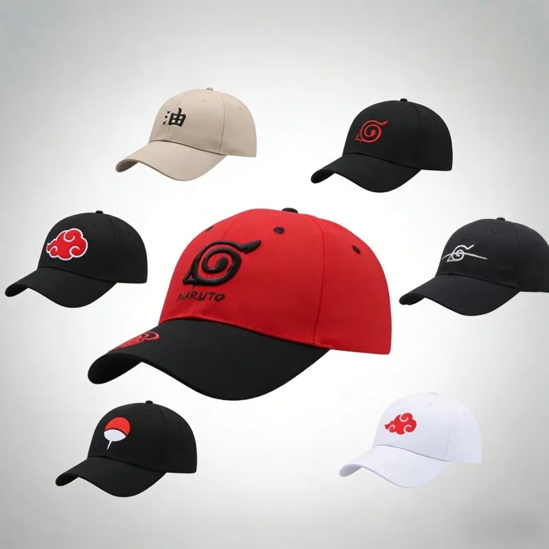 Anime-Inspired Embroidered Snapback Hat with Iconic Logos - Adjustable Unisex Sun Cap for Cosplay & Outdoor Wear