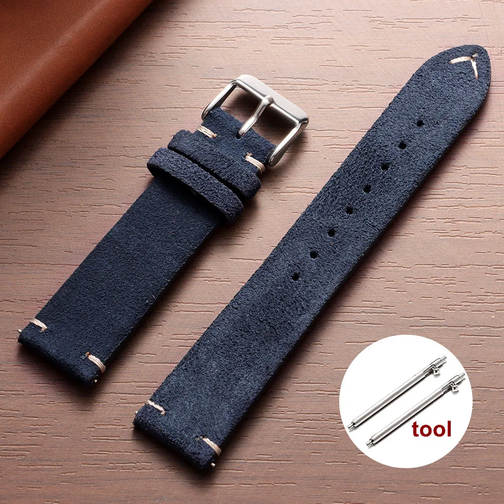 Vintage Red Suede Leather Quick Release Wristband Bracelet