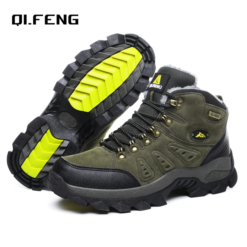 Outdoor Boots Men Women Leather Ankle 36-48 Autumn Winter