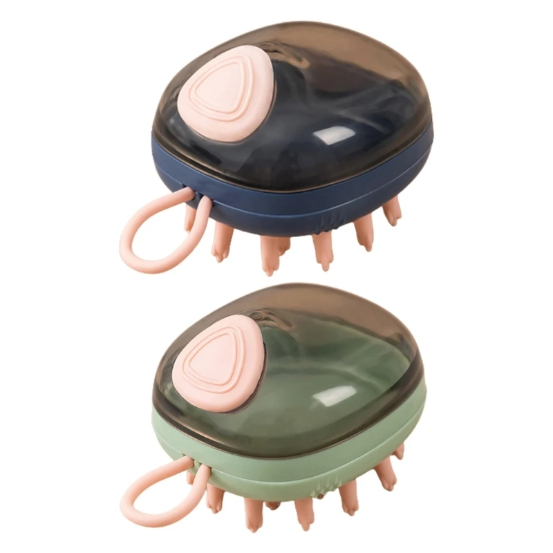 

Pet Shampoo Bath Brush Dog Grooming Scrubbers Soothing Massage Comb Soap Dispenser for Long Short Haired Dogs Cats