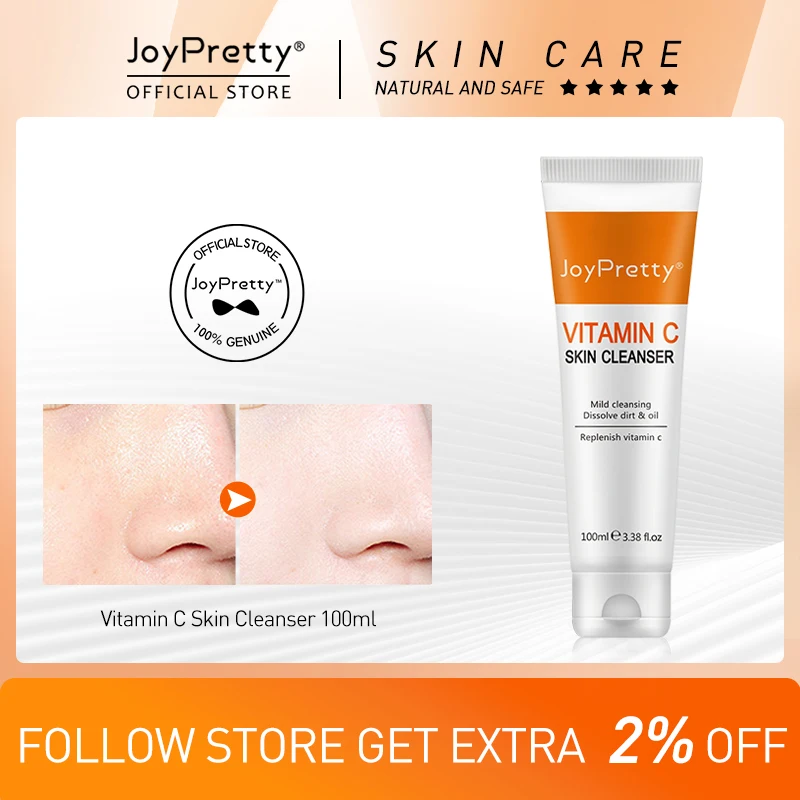 JoyPretty 100ml Vitamin C Whitening Facial Wash Face Cleanser
