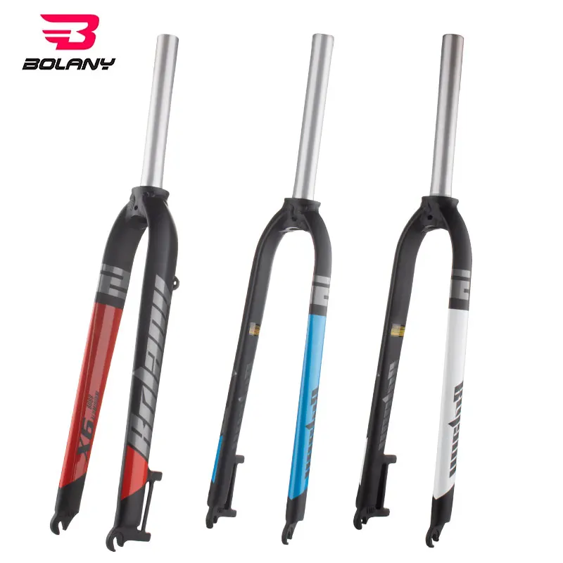 Bolany X6 Matte Hard Fork FIt 26/27.5/29inch Aluminum Alloy Mountain Bike Straight Tube 28.6mm A-pillar MTB Bicycle |