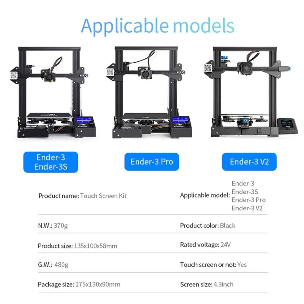 Oficial Creality Ender Kit Touch Screen 43 Atualização de Tela Lcd para Ender Ender3 v2 Ender-3 Pro Impressoras 3d - Imagem 6