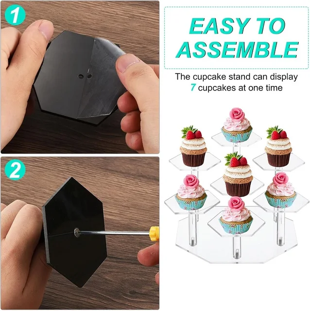 Présentoir échelle Acrylique Transparent – 2 à 5 Niveaux Amovibles, Pour Parfums, Bijoux, Cupcakes (tailles 20 à 40 Cm)