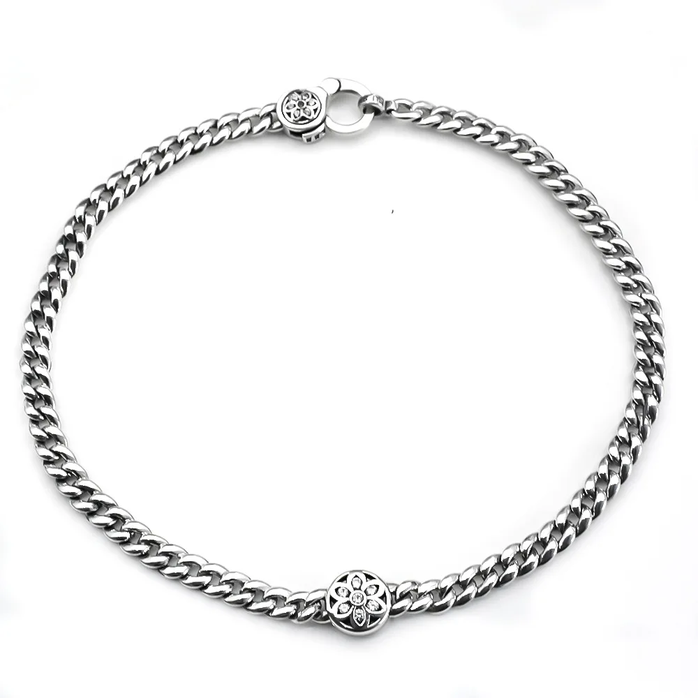 Six Mangxing inlaid Sakura Couple Necklace