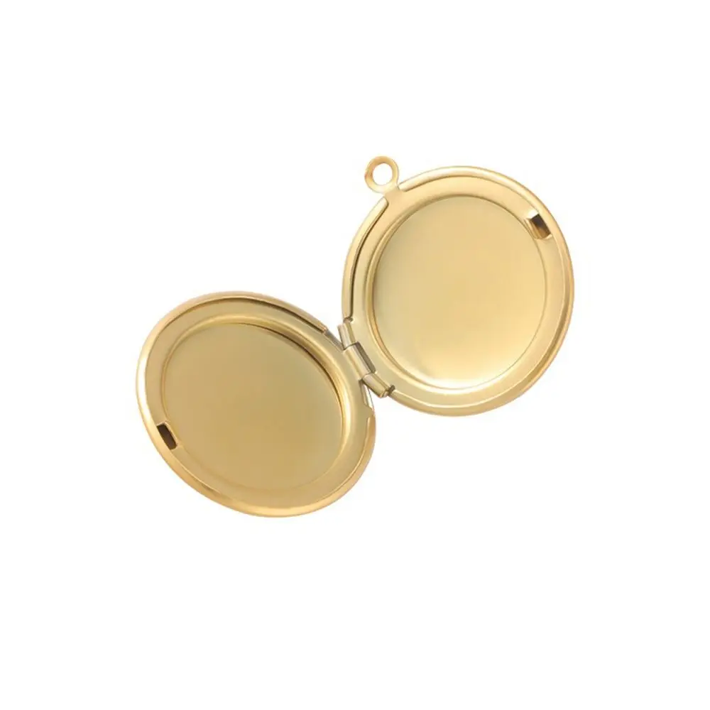 High Quality Round Necklaces Mirror Polish Jewelry Gift Photo Picture Locket Stainless Steel DIY Necklace For Women
