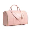 New Design Leather 2 in 1 Convertible Folding Shoes Compartment Luggage Duffle Garment Duffel Bag 1