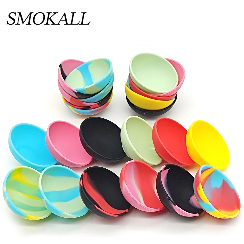 

250 Tobacco Bowl 50mm Silicone Smoking Jar Container Herb Cigarette Smoke Accessories Storage Box Case Pipe Pipes Grinder Bowl
