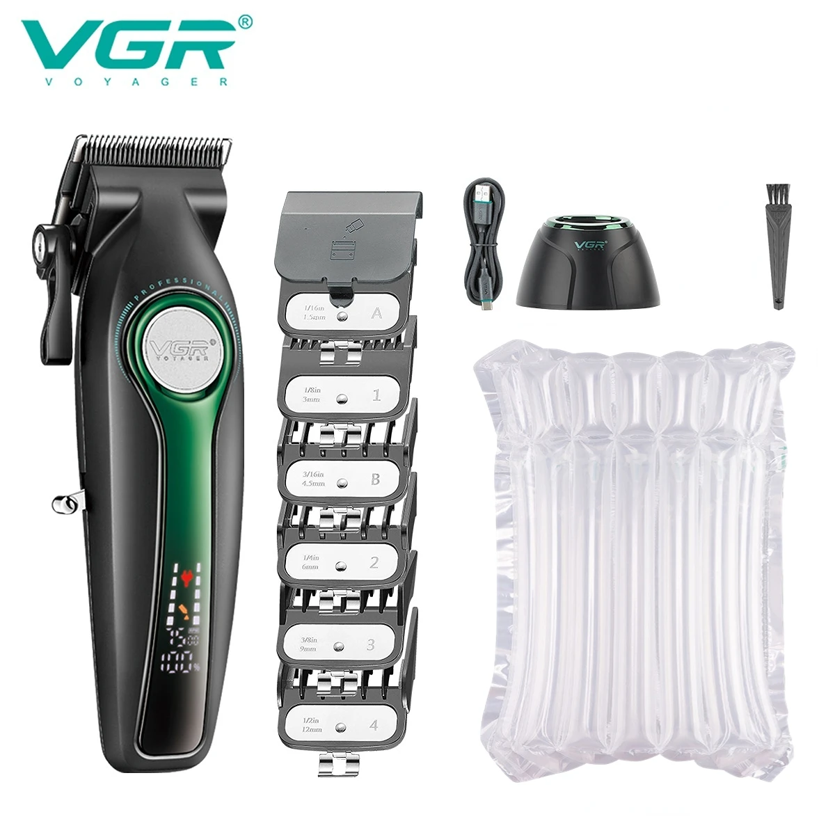 VGR ماكينة تشذيب شعر احترافية ماكينة قص شعر قابلة...