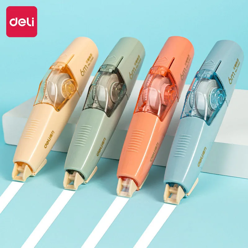 Correction Tape Deli Pen Tape Stationery Portable Refillable Refill for Kids Writing Error White Out Office Supplies