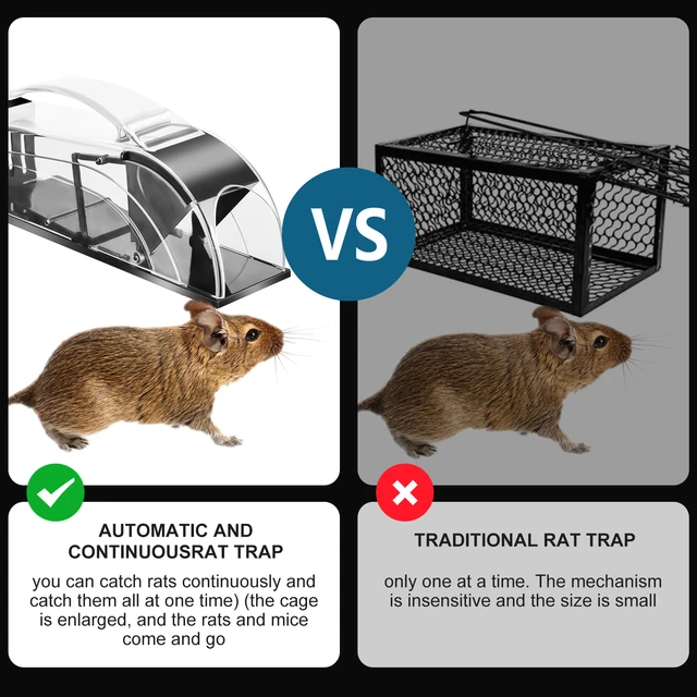 Nincs Kill Rats Cage Új, Újrahasznosítható Egércsapdák Egér Egércsapda Otthoni Kerti Egerek Számára - Image 5