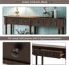 Wood Console Table Sofa Table with Two Storage Drawers and Bottom Shelf for Living Room, Entryway, Easy Assembly 6