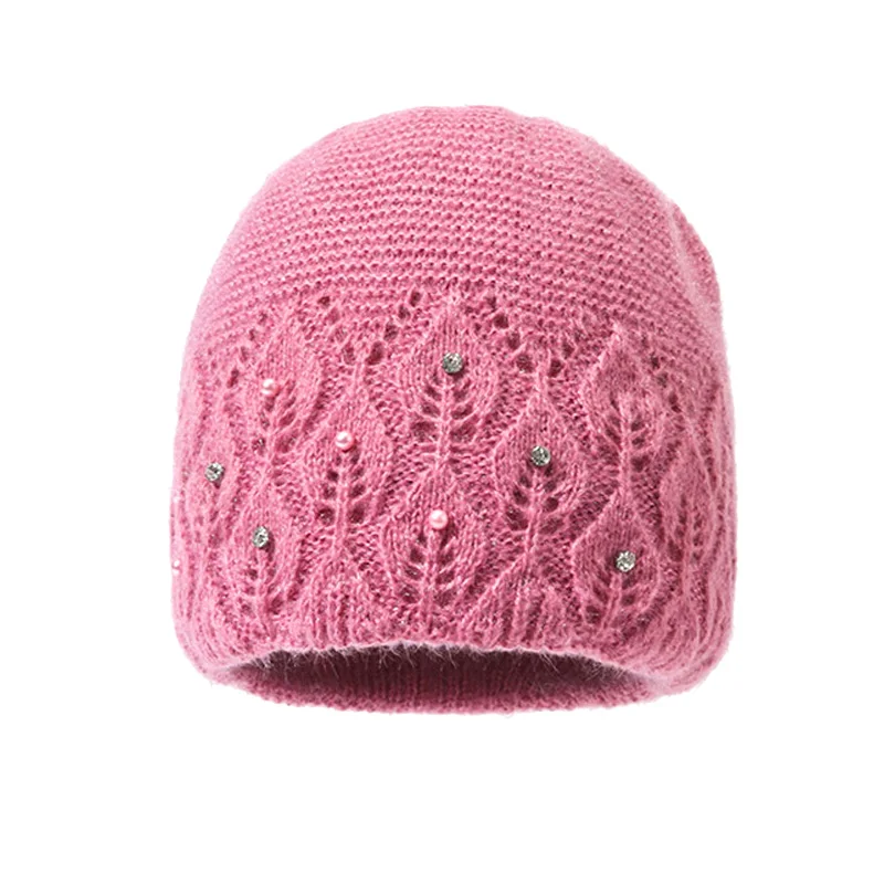 Elegante Winter Hut Weibliche Plus Veet Gestrickte Visiere Hüte Für Frau Mama Oma Kappe Herbst Mode Skullies Beanies_voghion.com