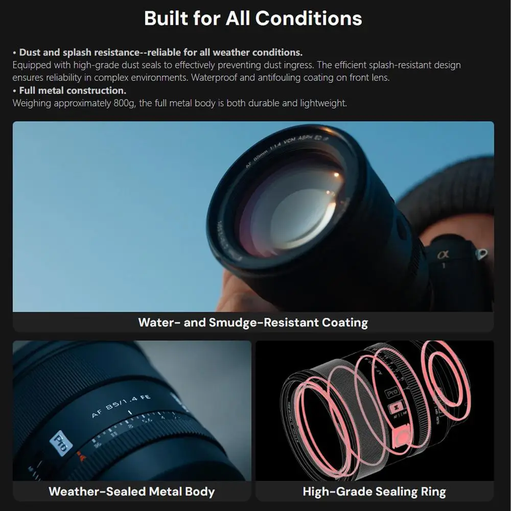 85mm F1.4 Pro FE Lens Auto Focus Large Aperture Full Frame Mirrorless Camera Len