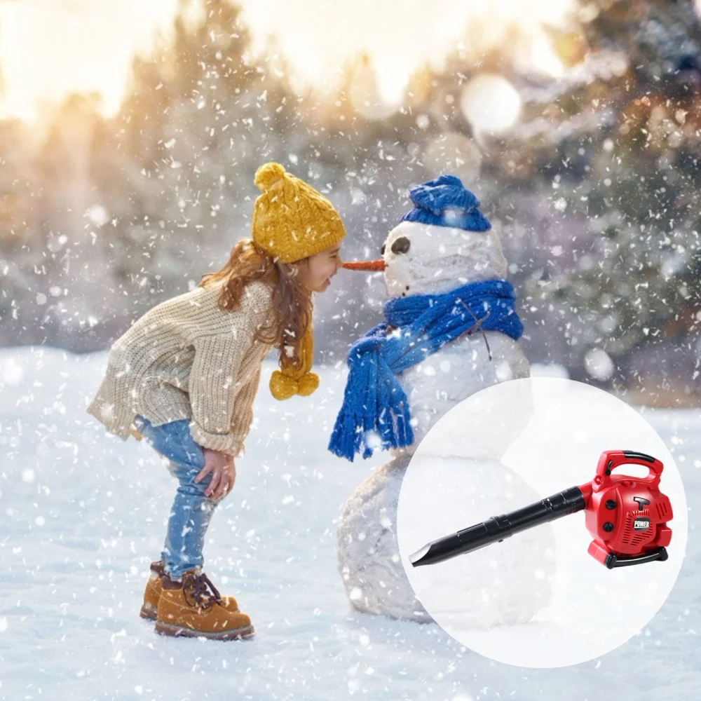 17 Inches Kids Leaf Blower Weed Eater Toys Simulation Snow Blower With Realistic Sound Effect Kids Pretend Play Garden Tool Toy kids pretend play set