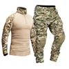 Tactical Suits Milita Uniform Suits Camo Hunting Shirts Cargo Pants with Pads Airsoft Paintball Hunting Clothes Sets Outdoor 1