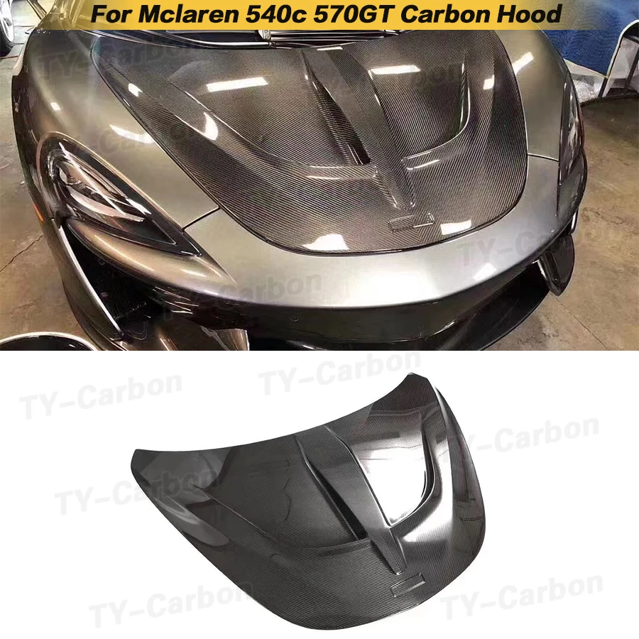 

For McLaren 540c Real Carbon Fiber Front Engine Cover N Style Body Kit For 570S 570GT Hood Bonnet Body Kit