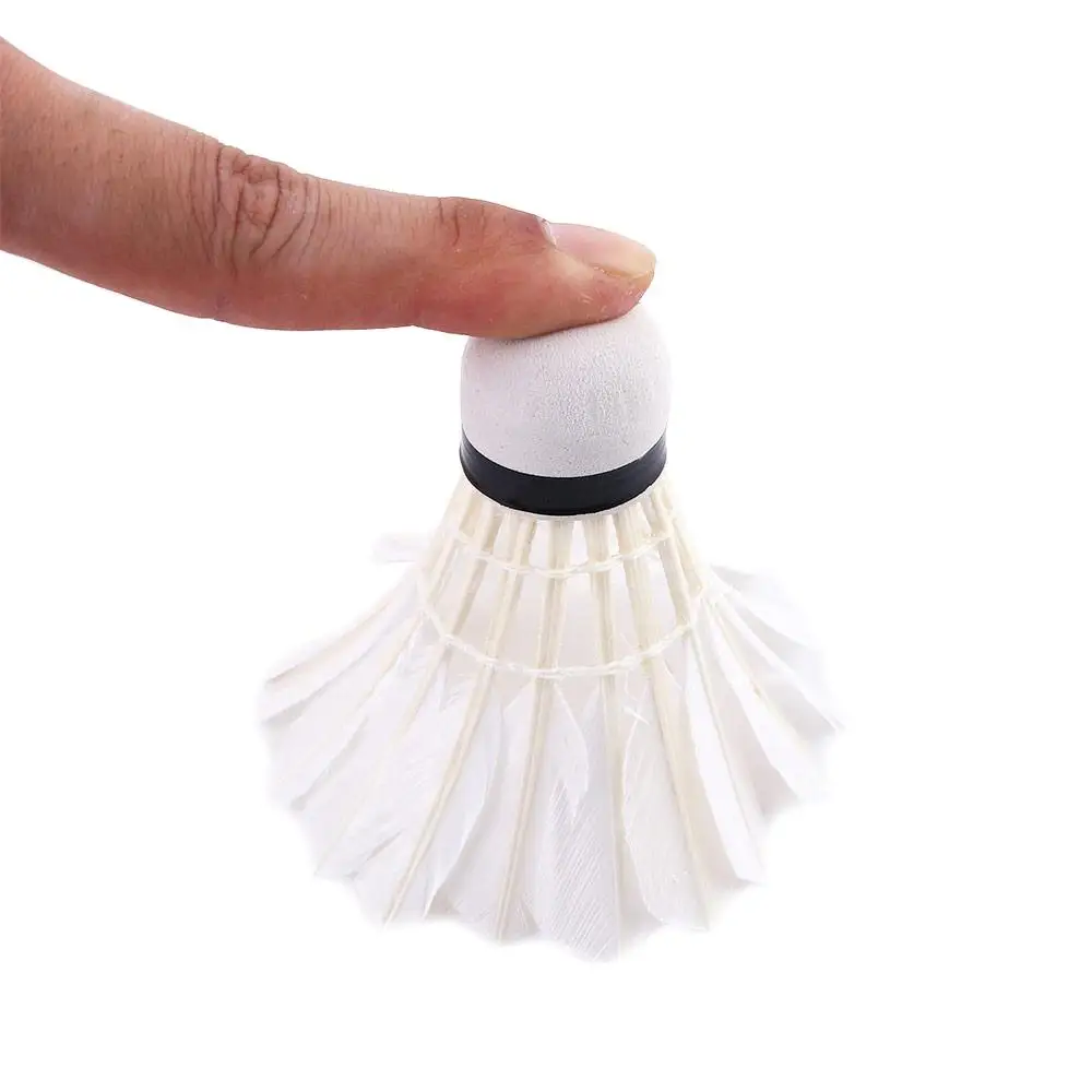 12PCS Goose Feather Shuttlecocks Badminton Outdoor Sport Shuttlecock White For Training Game Flying Stability Durable Balls