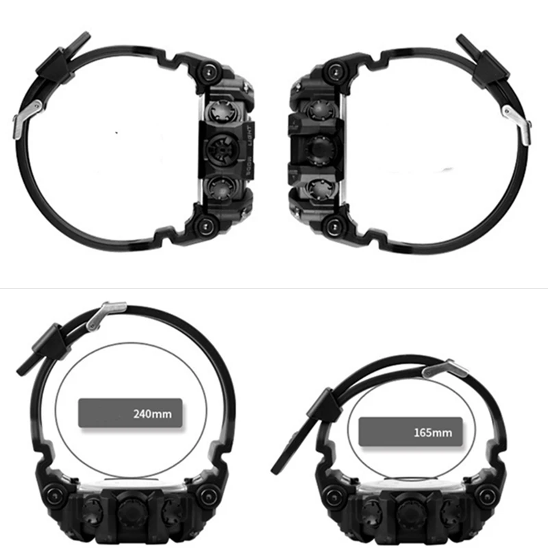 Skmei 1637 플라스틱 팔찌 조정 가능한 교체에 대 한 PU 가죽 시계 스트랩 밴드 스포츠 시계 액세서리