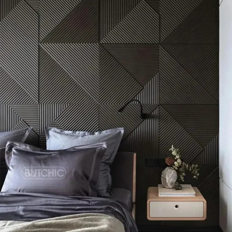 30x30cm 3D Wall Sticker Wood Grain Wallpaper for Living Room Bathroom Kitchen