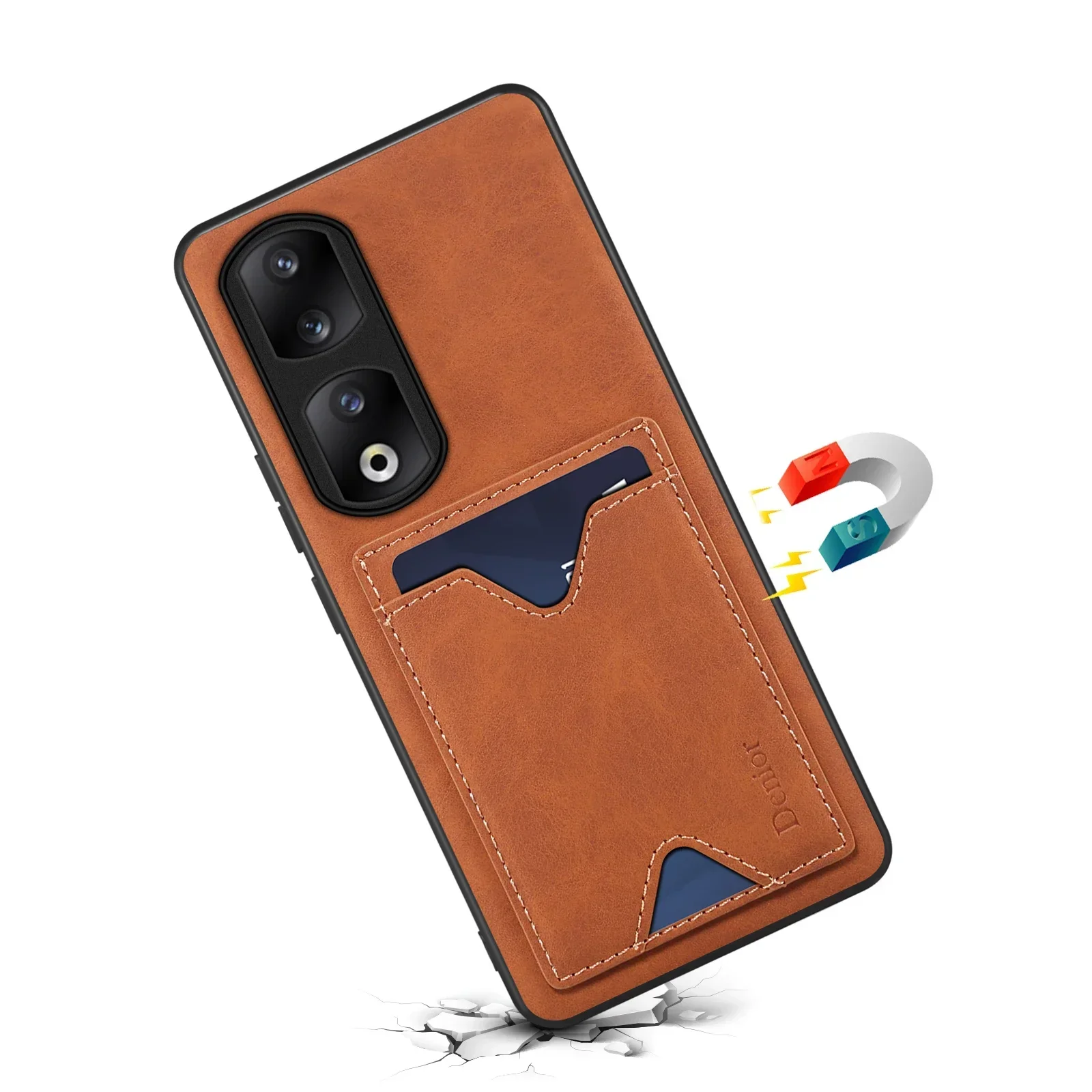 Luxury Shockproof PU Leather Wallet Phone Case with Card Holder and Stand Cover