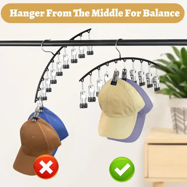 1/2/4PCS Solid Wooden Trouser Clip Home Closet Stainless Hat Skirt Storage Rotatable Multi-Clip Student Dormitory Storage Clip 4
