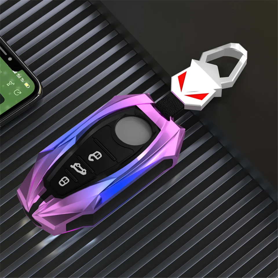 Copri chiave auto in lega per Volkswagen VW Touareg 2021 3 pulsanti Smart nuova chiave di protezione accessori Shell portachiavi - Sb167211a76c84339a4c6246885970182D