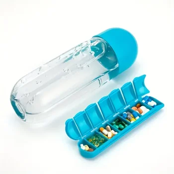 Water Bottle with Built-In Pill Box 1