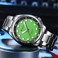CURREN 8451 Simple Men's Quartz Watch Stainless Steel Strap Fashion Calendar Business Luminous Waterproof Man Casual Wristwatch 2