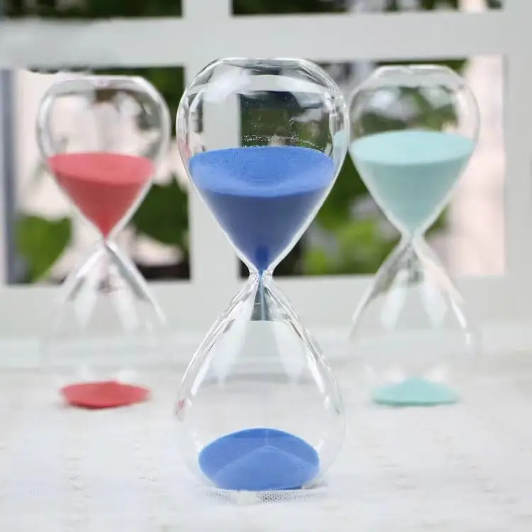 Description Picture 2 of item60 Minutes Nordic Handmade Glass Hourglass Children's Do Homework Sandglass Timer Creative Sand Clock Home Desktop Decorations