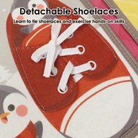 1pcs Montessori Busy Book Baby Early Education Book，Puzzle Toy, Animal Cognitive Fabric Book, Repeated Paste Book & Sensory toys 6