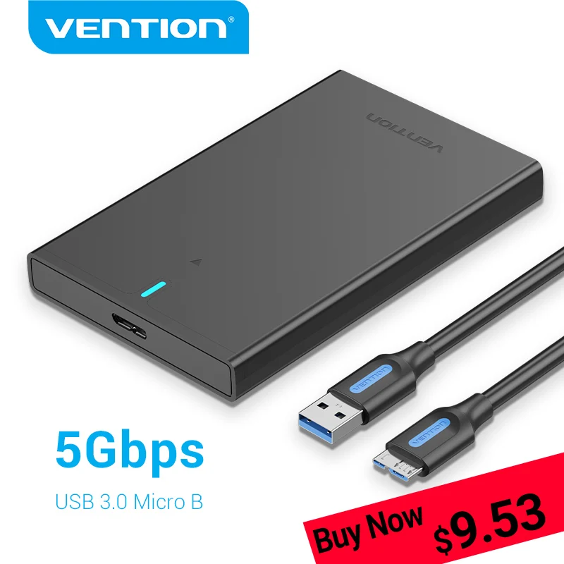 Vention HDD Case 2 5 SATA to USB3.0 Case hd Externo for Hard Disk External SSD Disk HDD Box External Hard Drive Enclosure