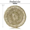 5 Pcs Bamboo Paper Plate Holder - 10 Inch Round Woven Plate Holder Reusable Paper Plate Holders for Picnic Party 3
