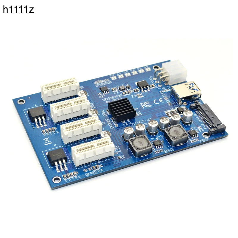 

Плата расширения M.2 M KEY/PCI-E X1 на 4PCIE X16, с 1 до 4 портами, PCI Express, хаб с усилителем, 6 контактов Sata, USB карта расширения для майнинга