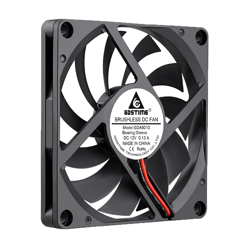 Ventilador de Refrigeração da Caixa do Computador 80 mm 8cm 2pin 12v dc sem Escova 80x80x10 mm Laptop Axial Cooler 20 Pcs Gdstime8010 - Imagem 4