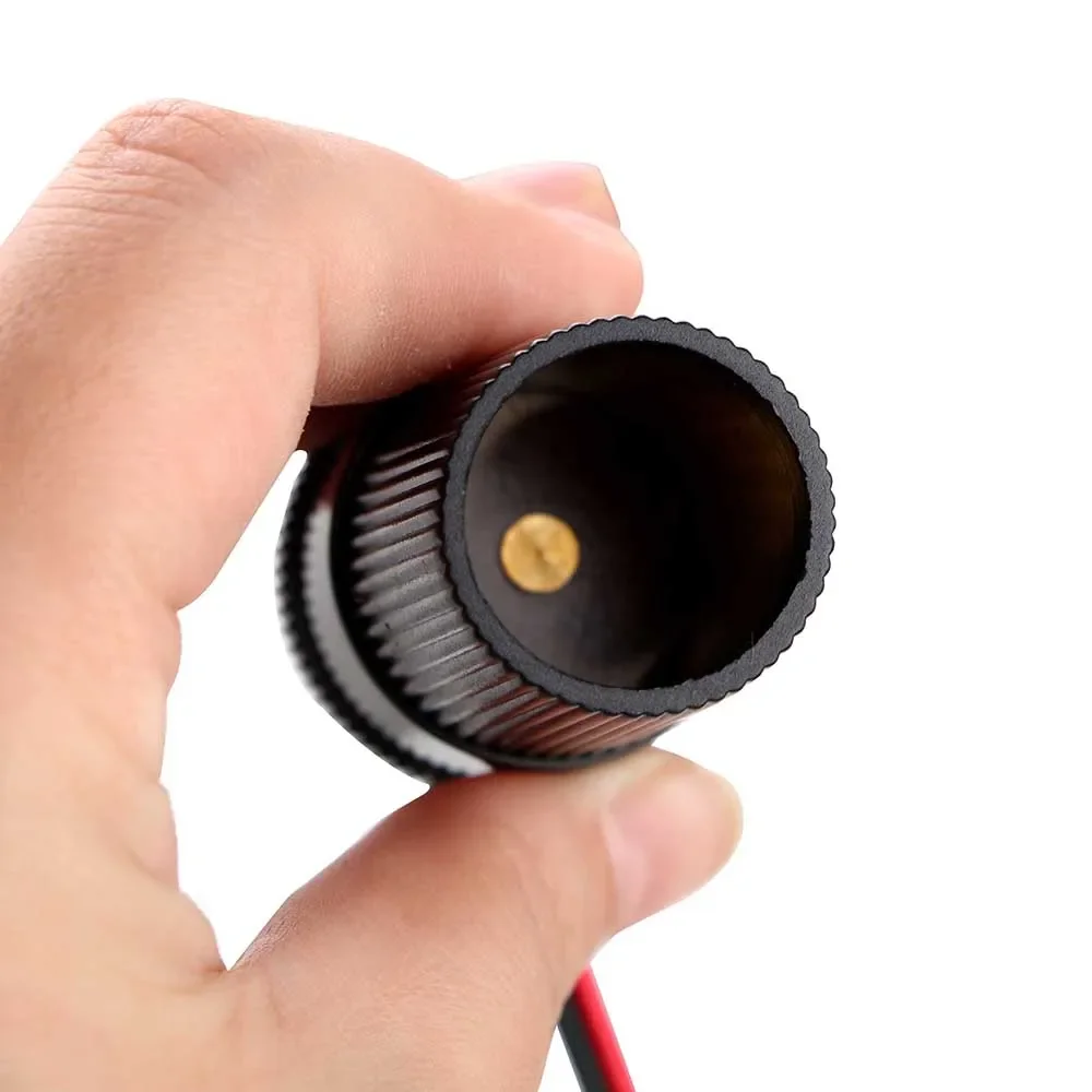 12V 15A Car Battery Socket Plug Female Terminal Clamp Cigarette Lighter Power Adaptor Auto Accessories