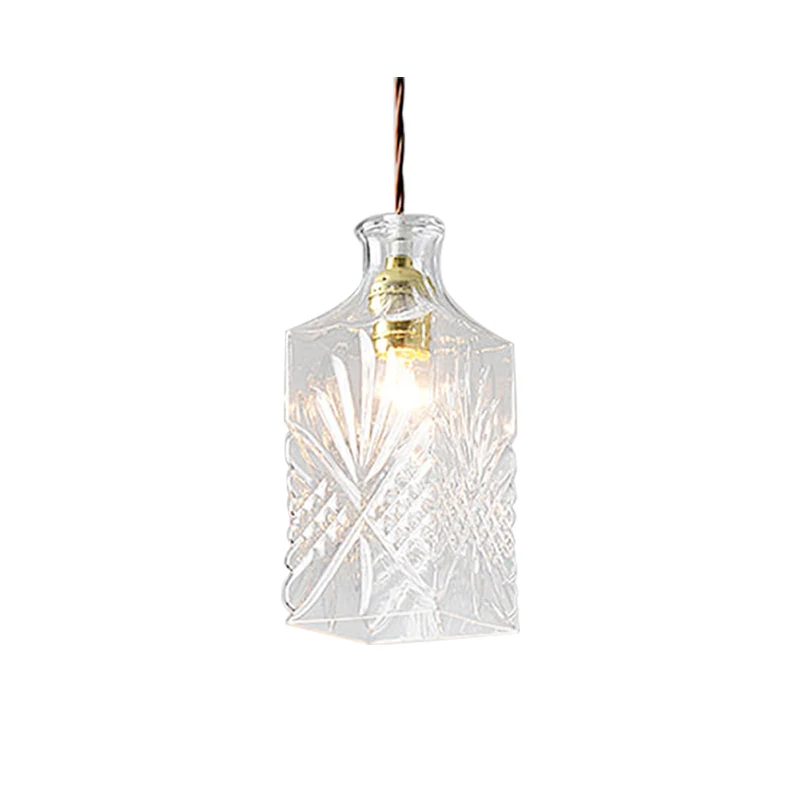 

Modern Minimalist Vintage Wine Bottle Pendant Lights CafeRoom/Bar Lamp Single Glass Pendant Lamps Decoration Indoor Lighting E27