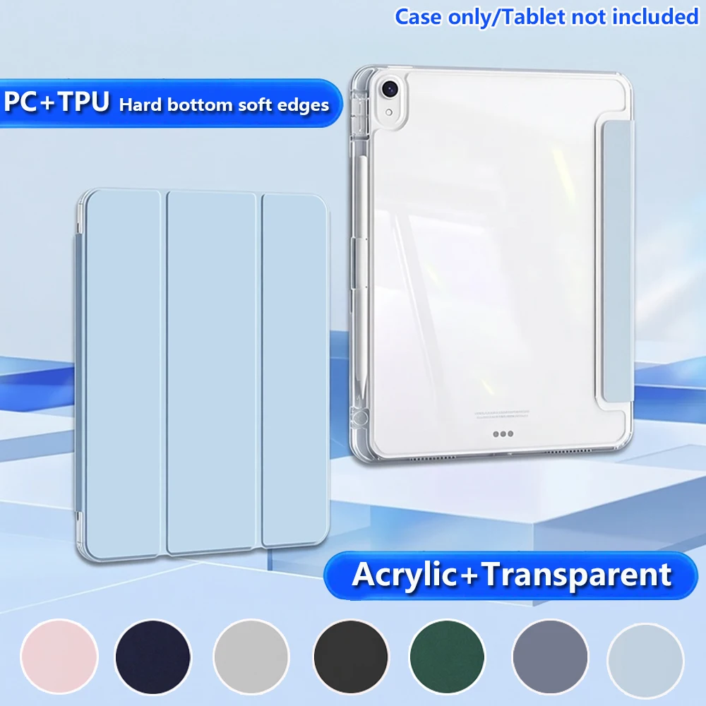 Sleek Tri-fold Clear Acrylic Tablet Case