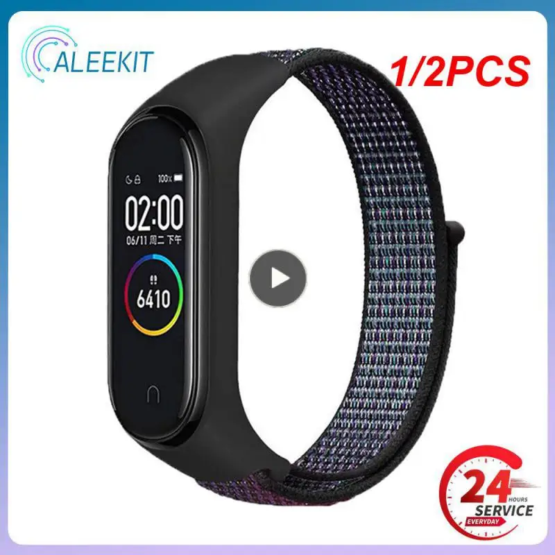 

1/2 шт., сменный нейлоновый ремешок для браслета Mi Band 7 4 3 5 6
