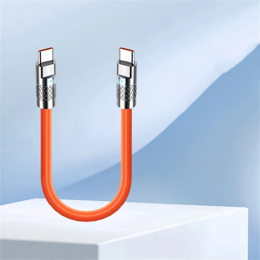 thumbnail image 1 of Cable de datos corto de 66 W USB C a tipo C, cable de carga rápida para iPhone 15, 16, Samsung, Huawei y Xiaomi, cable USB tipo C de carga rápida, 1 of 5