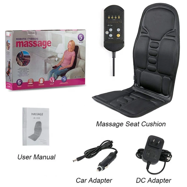 Comfier Vibration Massage Seat Cushion,Back Massager with Heat - 2206g, Size: One size, Gray